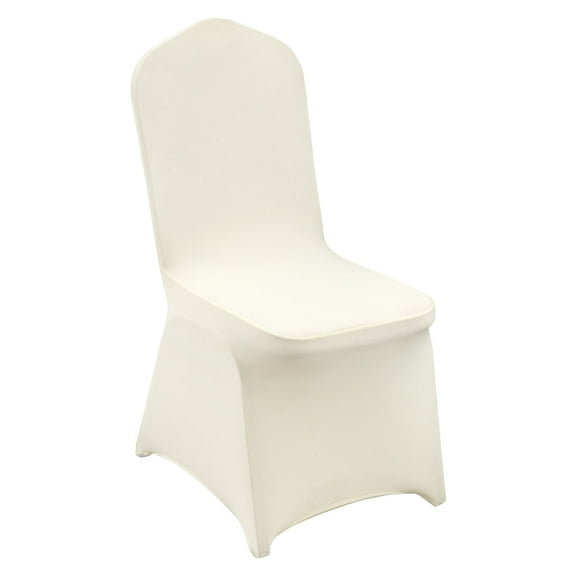 VEVOR Stretch Spandex Folding Chair Covers, Universal Fitted Chair Cover, Removable Washable Protective Slipcovers, for Wedding, Holiday, Banquet, Party, Celebration, Dining (30PCS Ivory Beige)