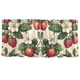 thumbnail image 7 of Yayeee Kitchen Curtains Tier Set of 2 Light Filtering 57"x24" Over Sink Window Panels, Beige Strawberry, 7 of 7