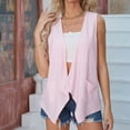 thumbnail image 4 of AherBiu Cardigans Boho pour Femmes Trou Illet Ouvert devant Sans Manches Tops d'Été Décontractés avec Poches, 4 of 4