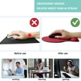 thumbnail image 2 of Mouse pad ergonómica LIZPARE con reposamuñecas de espuma viscoelástica, rojo, 2 of 7
