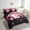 Black Pink, variant on Erosebridal Kawaii Fox Bedding Sets Twin Size, Japanese Cartoon Flower Comforter Sets with Sheets, Anime Animal Decor, 7pec
