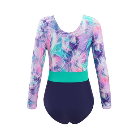 

renvena Kids Girls One Piece Long Sleeves Gymnastics Leotards Ballet Dance
