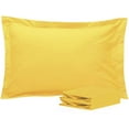 thumbnail image 1 of Standard Pillow Shams, Set of 2, 100% Brushed Microfiber, Soft and Cozy, Wrinkle, Fade, Stain Resistant (Standard, Yellow), 1 of 6