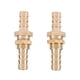 thumbnail image 1 of 2 Piezas Conector De Montaje De Mamparo De Latón Con Púas Para Manguera Para Acoplamiento De Tuberías Máquina CNC Instrumento De Construcción De Inyección Para Tubos Adecuados, 1 of 7