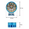 thumbnail image 3 of Faro 9 Led Redondo Bicolor Blanco Ambar Auxiliar Auto Moto F, 3 of 7