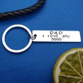 thumbnail image 3 of Fathers Day Gifts from Daughter Son Dad Gifts I Love You 3000 Keychain Appreciation Gift for Father Wedding Jewelry Gift for Bonus Dad Birthday Stainless Steel Gift Valentines Day Gift for Daddy Papa, 3 of 4