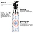 thumbnail image 3 of Yayeee 20oz Insulated Water Bottle Double Wall Stainless Steel with Flip Straw Lid, Pink Mosaic Pattern, 3 of 7
