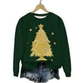 thumbnail image 4 of Christmas Sweatshirts for Women Oversized Fashion Vintage Xmas Holiday Tops Casual Christmas Sweater Long Sleeve Outfits Crewneck Fleece Sweatshirt Pullover Top, 4 of 7