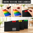 Expandable File Folder Red 10 7 Pocket File Expanding Folder With Labels Black - Walmart.com