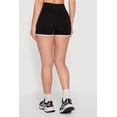 thumbnail image 4 of Women's Contrast Piping Ribbed Dolphin Shorts, 4 of 4
