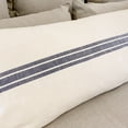 thumbnail image 2 of Piper Classics Market Place Blue Grain Sack Stripe Body Pillow Cover, 2 of 5