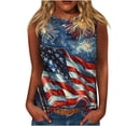 thumbnail image 2 of Mingw 4th of July Shirts American Flag Summer Tank Top for Women 4th of July Sleeveless Basic Casual Patriotic Tops, 2 of 4