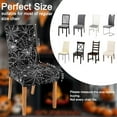 thumbnail image 5 of 6 Pcs Halloween Chair Covers for Dining Room, Black Halloween Stretch Removable Dining Chair Cover Set of 6, Spider Web Chair Slipcovers Seat Protector for Halloween Restaurant Decor, 5 of 6