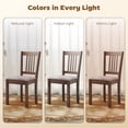 thumbnail image 6 of HOMCOM Dining Chairs Set of 2, Upholstered Kitchen Chairs with Rubberwood Frame, Padded Seat and Slat-Back for Living Room, Dining Room, Walnut, 6 of 9