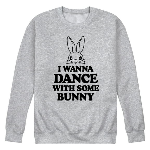 Instant Message - I Wanna Dance With Some Bunny - Men's Crew Neck Fleece Pullover