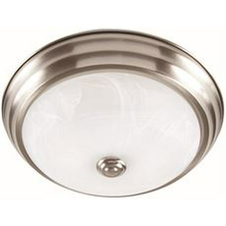 Brushed Nickel Ceiling Fixture ENVIROLITE LED FLUSH MOUNT CEILING FIXTURE, BRUSHED NICKEL, 11 IN., DIMMABLE, INTEGRATED LED INCLUDE ()