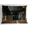 thumbnail image 1 of Industrial Pillow Sham Dark Industrial Interior of an Old Building Place of Manufacturing Hangar Print, Decorative Standard King Size Printed Pillowcase, 36 X 20 Inches, Multicolor, by Ambesonne, 1 of 2