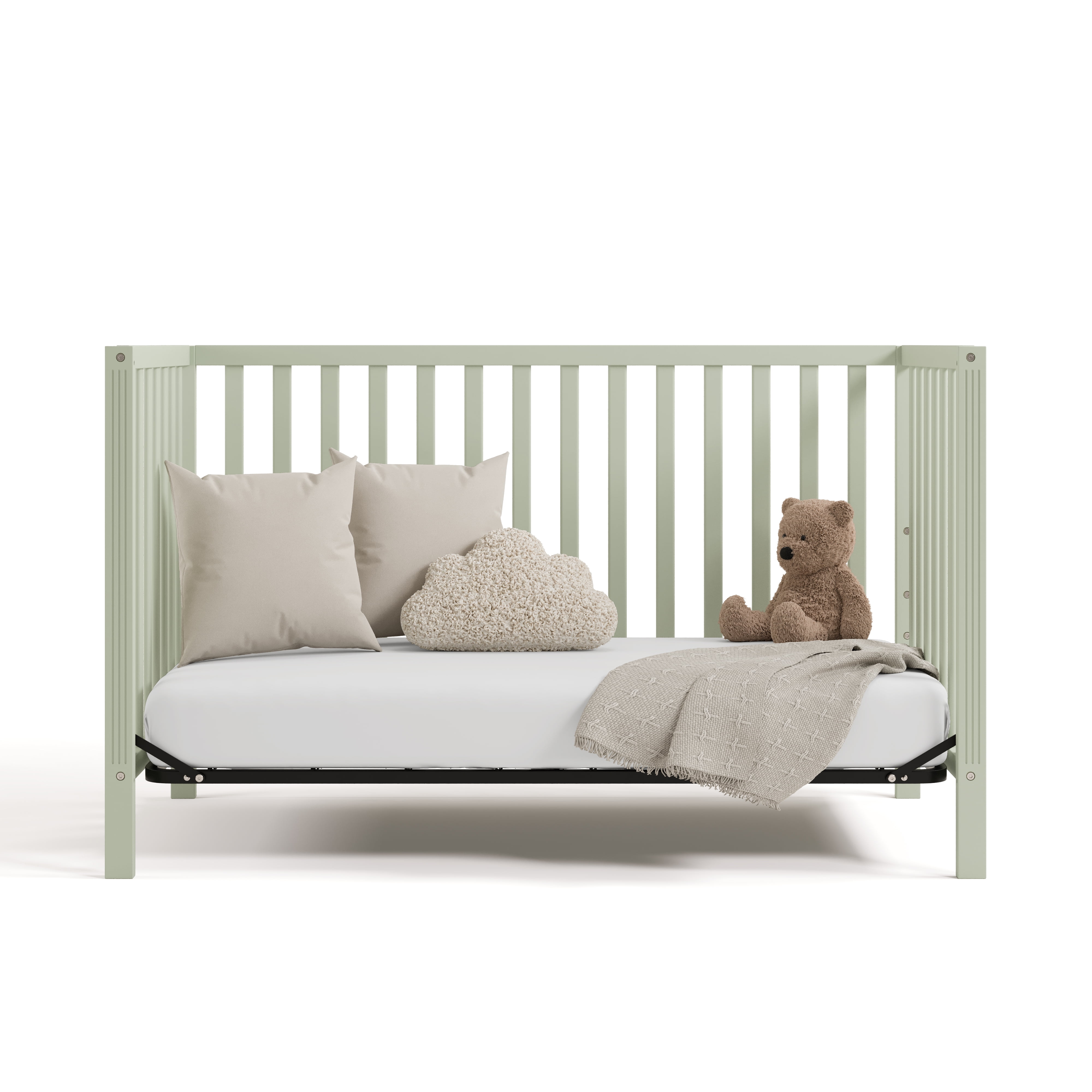 Storkcraft Morningside 5-in-1 Convertible Baby Crib, Sage