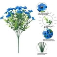 thumbnail image 4 of Artificial Faux Plants Flowers Outdoor Spring Decoration, 12 Bundles Fake Silk Colorful Daisy Eucalyptus Realistic UV Resistant for Outside Home Planter Porch Patio Window Yard Decor (Mix), 4 of 5