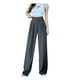 thumbnail image 1 of ICHUANYI Clearance Women's Spring And Color Versatile Straight Tube High Waisted Commuting Suit Pants Wide Leg Pants(Gray, L) ICHUANYI WER2023081114538, 1 of 2