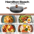 thumbnail image 5 of Hamilton Beach 4.5 Quart Nonstick Marble Coating Even Heating Round Beach Low Oven Pot with Glass Lid and Wooden Like Soft Touch Handle, Dutch Oven Pot, Braising, Roasting, 5 of 7