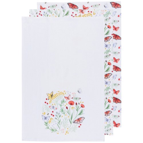 Now Designs Bakers Flour Sacks, Morning Meadow, Set of 3