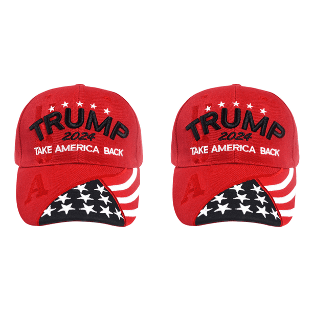 Trump 2024 Béisbol Bordado EE. UU. Sombrero Deportivo para Al Aire Libre () Rojo