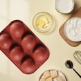 thumbnail image 4 of Mistaha 2PCS 6 Holes Silicone Mold Hemispherical Baking Mold Round Shape Half Sphere Mold Non, 4 of 8