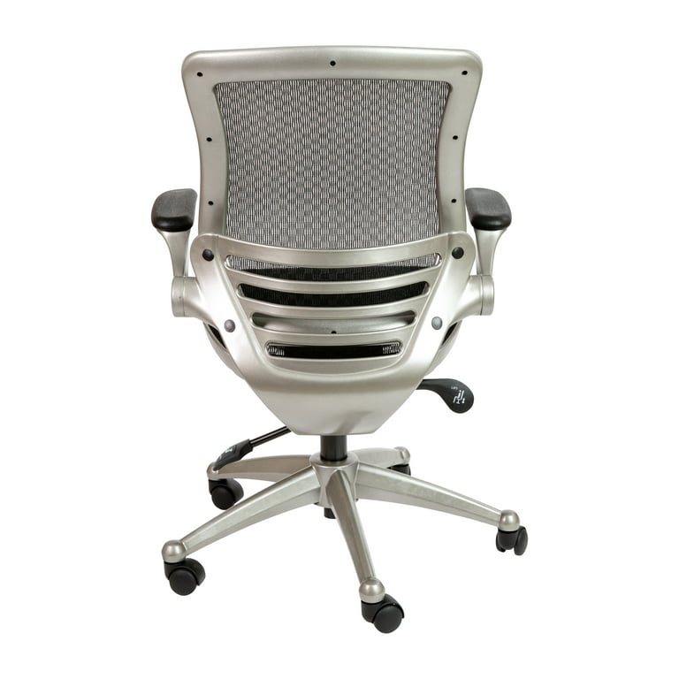 Fenbao Ergonomic Gray Mesh Chair Executive Home Office Chairs with Lumbar Support Armrest Rolling Swivel Adjustable Mid Back