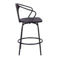 thumbnail image 3 of Payton 30" Swivel Kitchen Barstool in Black, 3 of 6