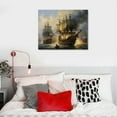 thumbnail image 4 of EastSmooth Ship Naval Battle Wall Art Picture Pirate Ship Sailboat Poster Print Canvas Painting Modern Home Living Room Office Decor, 4 of 4