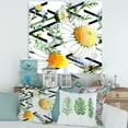 thumbnail image 2 of Wild Spring Chamomile Flowers On Geometric Lines 30 in x 30 in Painting Canvas Art Print, by Designart, 2 of 4