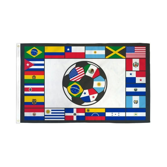 South American Soccer Flag 3x5ft Poly