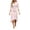 *Pink, variant on VBVC Women's Wrap V-Neck 3/4 Sleeve Midi Dress , Ladies' Ruched Waist Irregular Hem Bodycon Dress , Business Cocktail Party Dress For Women,Black,S-XL