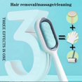 thumbnail image 2 of New 4 in 1 Pet Beauty Massage Brush for Cats Dogs, 2 in 1 Cleaning Brush Cat, Wet Cat Comb, Pet Hair Removal Comb with Water Tank, Sticky Brush for Cats (10 Draw Soft Cotton towel Included, Blue), 2 of 7