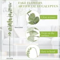 thumbnail image 2 of 20 Pieces Artificial Eucalyptus Stems Faux Eucalyptus Spray Fake Leaf Branches Fall DIY Decor Plants for Party Wedding Flower Arrangement Home Farmhouse (Gold), 2 of 5
