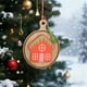 thumbnail image 4 of Decoraciones Del Árbol de Navidad Decoración Redonda de la Placa de Madera Colgante Copo de Nieve Casa de Navidad Decoración Del Árbol de Navidad Ornamentos Del Árbol de Navidad, 4 of 6