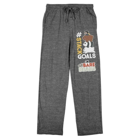 

We Bare Bears Stack Goals Men’s Graphite Heather Sleep Pajama Pants-Large