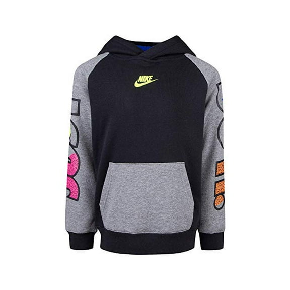 Nike Colorblock Graphic Boys Active Hoodies Size 4, Color: Black/Green