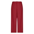 thumbnail image 5 of Lindreshi Sweatpants Women Clearance Women's Fashion Casual Full-Length Loose Pants Solid High Waist Trousers Long Straight Wide Leg Pants, 5 of 6