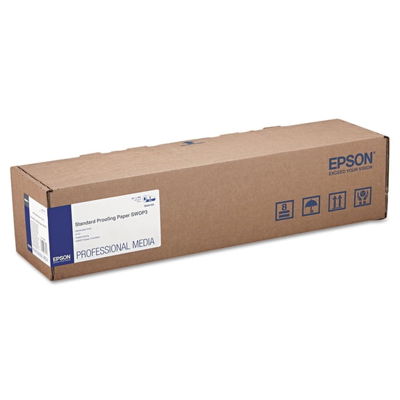 Epson S045155 9 mil 24 in. x 100 ft. Standard Proofing Paper Roll SWOP3 - Semi-Matte White