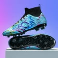 thumbnail image 2 of Teen Boys Sneakers Cleats Firm Ground Football Shoes With Bladed Studs Enhanced Traction Control In Matches Training Sessions, 2 of 6