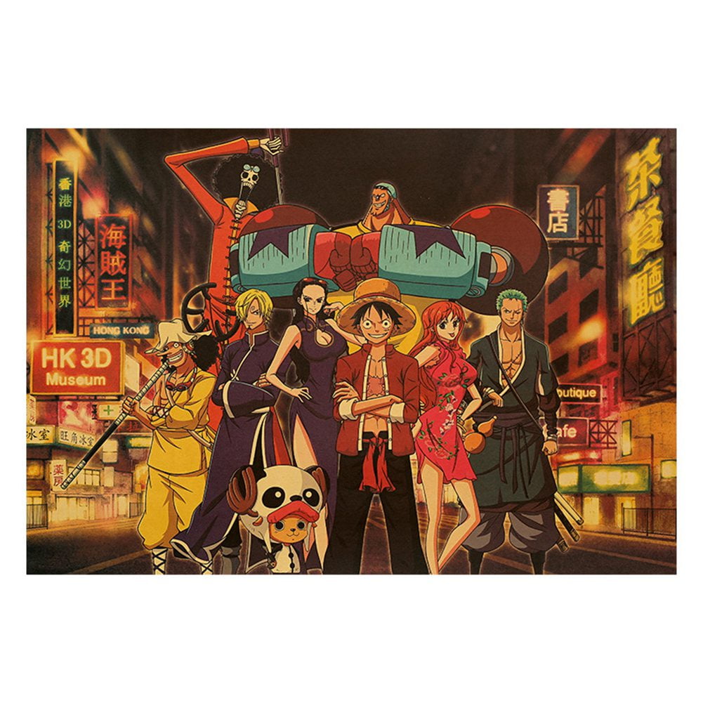 Hit Upon Dacitiery Anime One Piece Poster 50x35cm Anime Theme Decoration Paper Poster Painting For Room Walmart Com