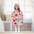 thumbnail image 7 of FORMRS Wearable Blanket Hoodie with Sleeves for Kids Cozy Flannel Sweatshirt, Pink Floral, 7 of 7