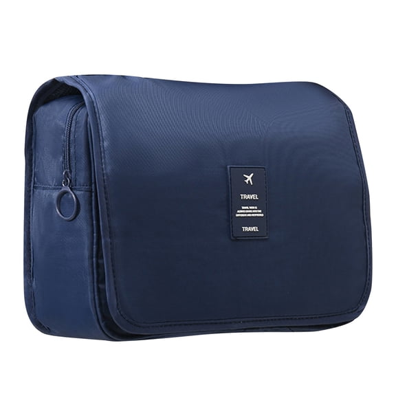 Byujiro Hanging Foldable Travel Toiletry Organizer Large-Capacity Cosmetic Bag with Hook Portable Multi-Compartment Storage for Bathroom & Trips