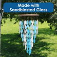 thumbnail image 3 of Blue Handworks Wind Chimes Blue Waterfall Glass Wind Chime Garden Decor, 3 of 8