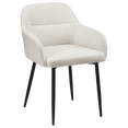thumbnail image 1 of Bouclair Oatmeal Fabric and Metal Accent Chair, 1 of 6