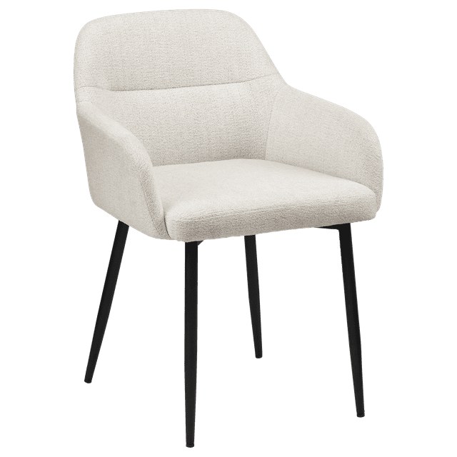 Bouclair Oatmeal Fabric and Metal Accent Chair
