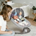 thumbnail image 2 of Electric Baby Swing, Caveen Infant Swing Rocker with Remote Control, 5 Sway Speeds, Bluetooth Music, Grey, 2 of 8