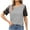 Gray-01, variant on Mittory Casual V Neck T Shirts for Women Lace Short Sleeve Curved Hem Tops Loose Fit